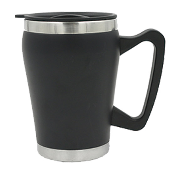 T-56, Taza térmica con doble pared de acero inoxidable y asa de plástico. Cap. 250